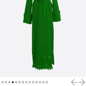 NEW Hanifa Emerald Green Fringe Knit Maxi Cardigan *SOLD OUT COLOR*